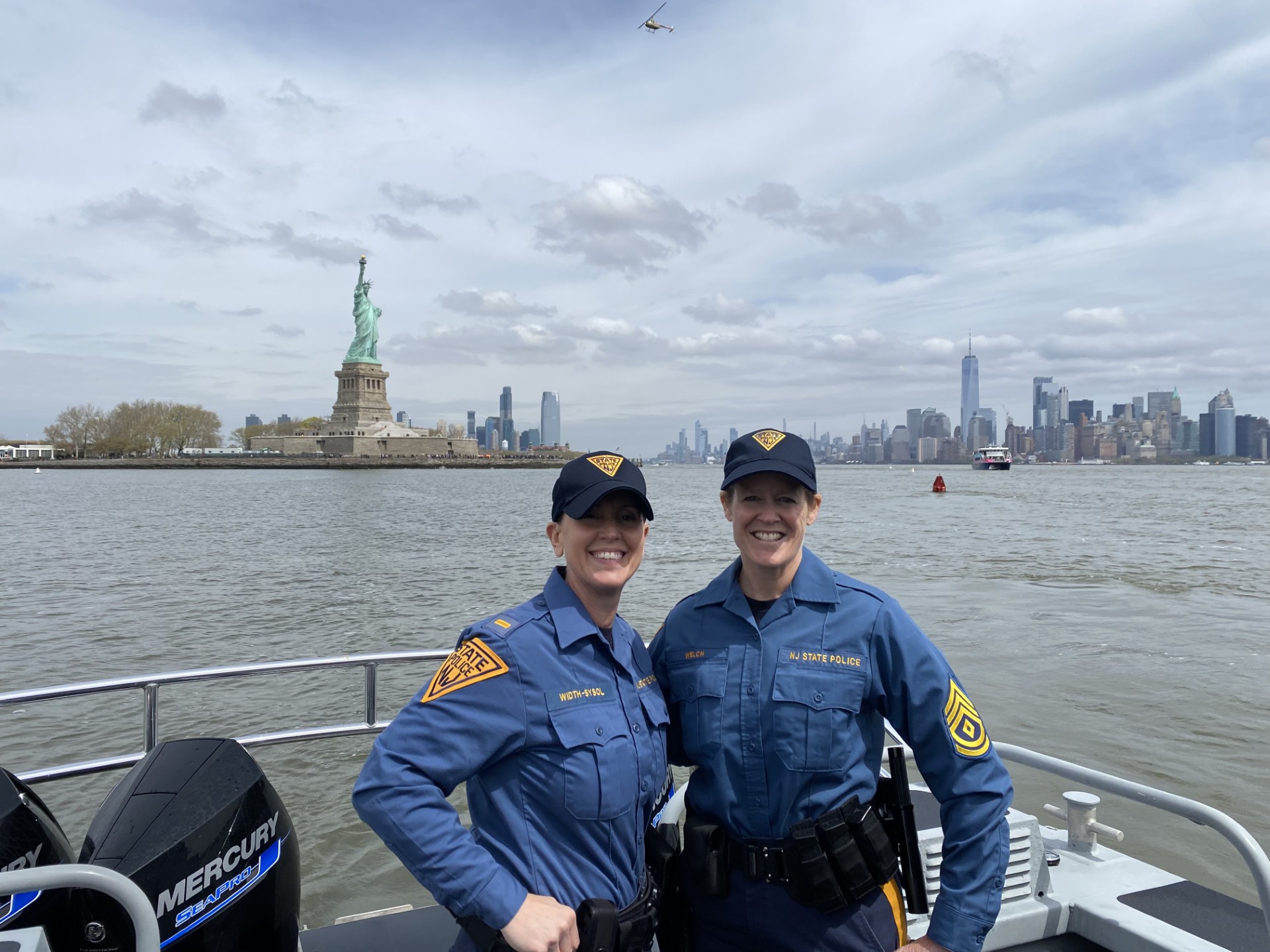 2 Two NJ State Troopers in front of the Statue of Liberty